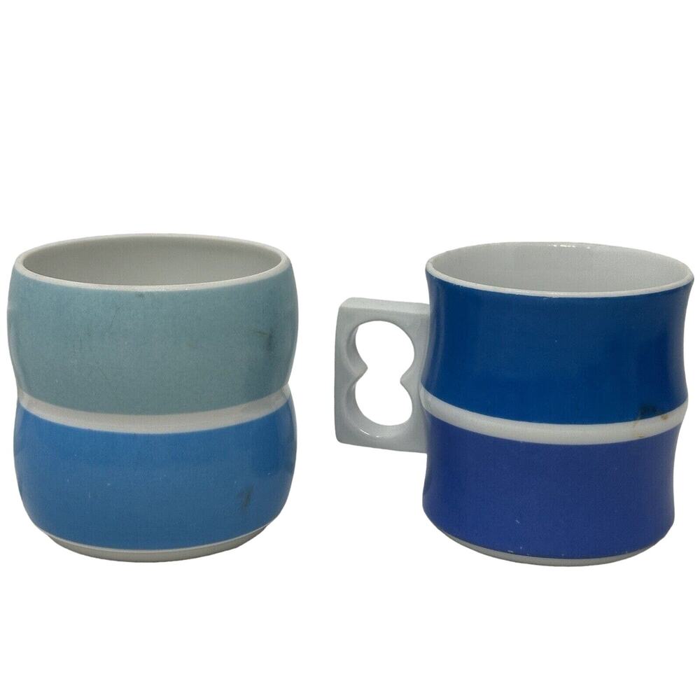 Color Block Chromatics Drink Mug - BLUE GREEN stackable - Picture 2 of 6